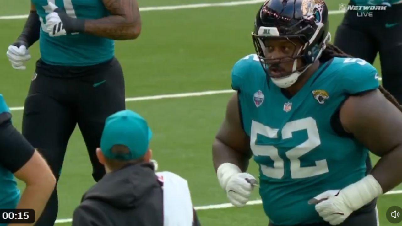 image of Jason Kelce joked about his weight during an NFL Network broadcast while praising Jaguars player DaVon Hamilton for filling in as an emergency long snapper.