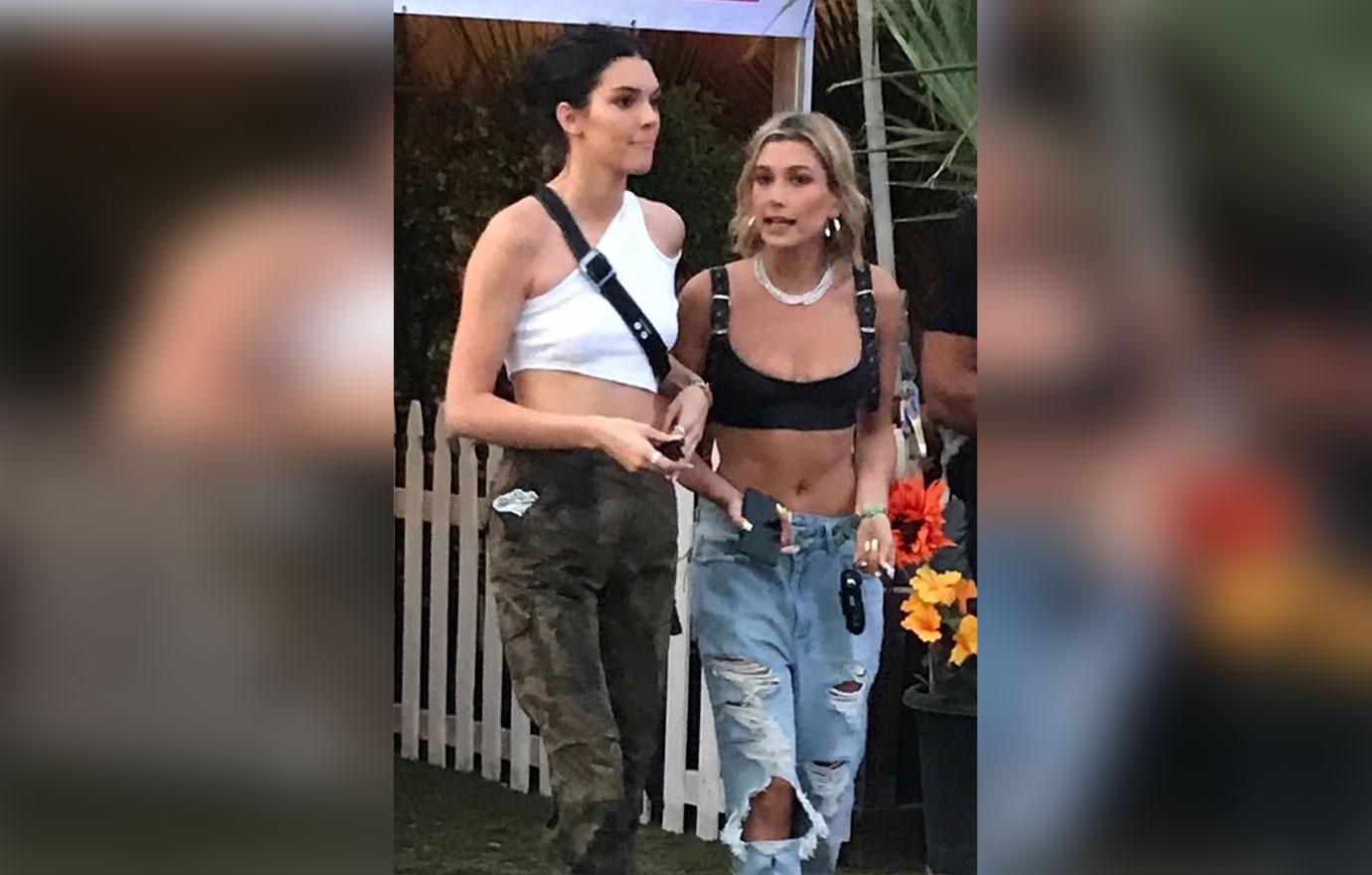 *EXCLUSIVE* Kendall Jenner and Hailey Baldwin enjoy Coachella together