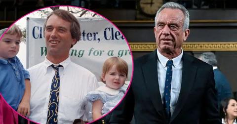 Composite photo of Robert F. Kennedy Jr. and two of his kids