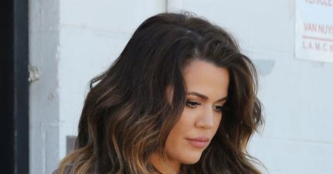 Khloe Kardashian is seen leaving a studio in Los Angeles, CA