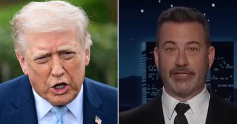 split of Donald Trump and Jimmy Kimmel.