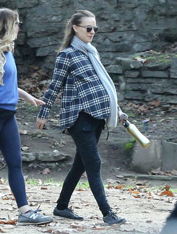 Pregnant natalie portman hikes friend 05