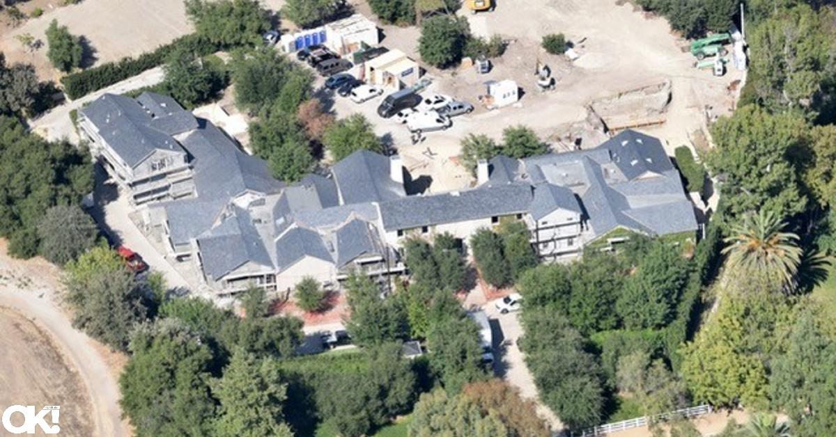 Image of Kim Kardashian previously built a basketball court for Kanye West's birthday.