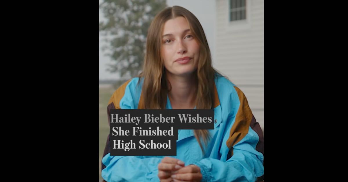 Image of Hailey Bieber is still 'proud' of what she's accomplished despite not graduating high school.