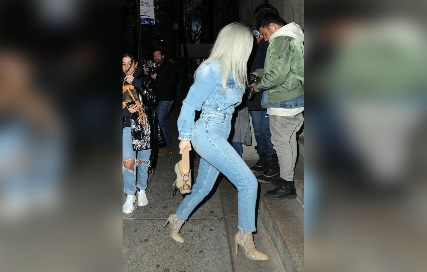 kylie jenner denim jumpsuit