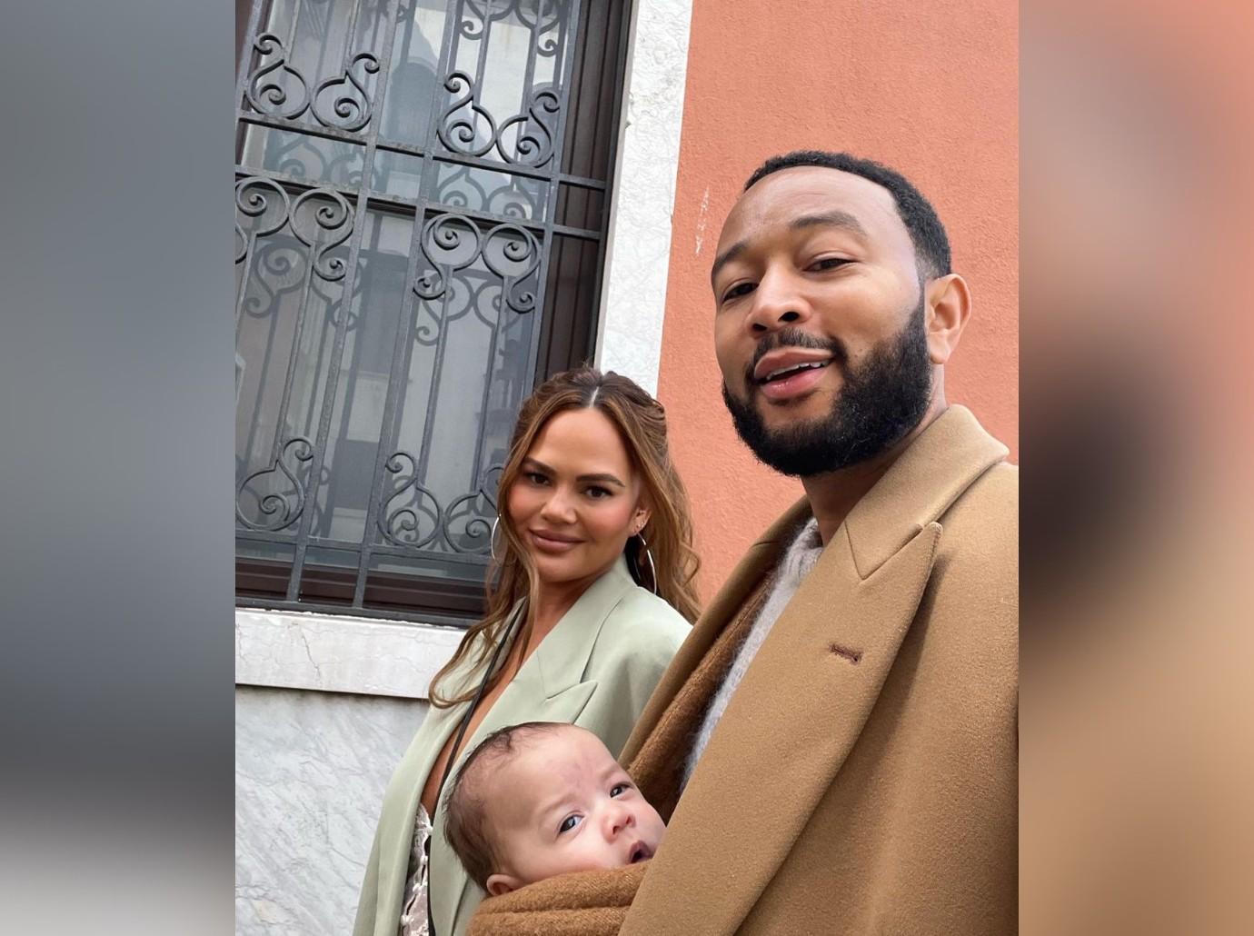 chrissy teigen bonds daughter esti nyc photo