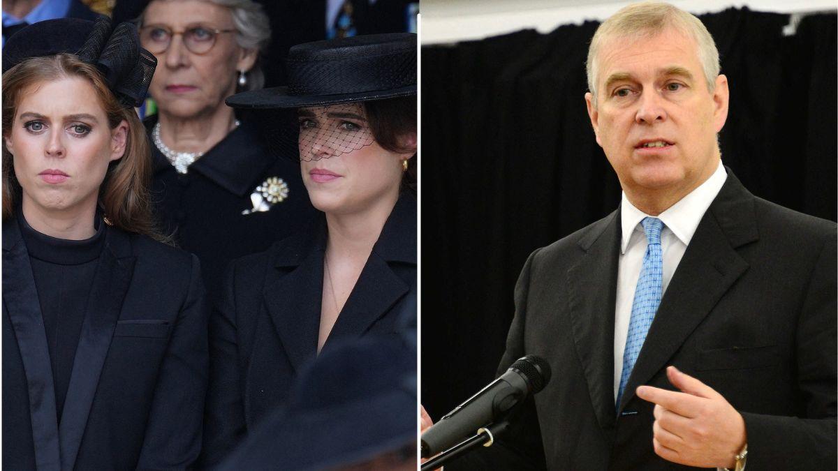 split of Beatrice, Eugenie and ex-Prince Andrew. 