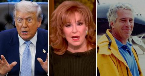 Photo of Donald Trump, Joy Behar and Jeffrey Epstein