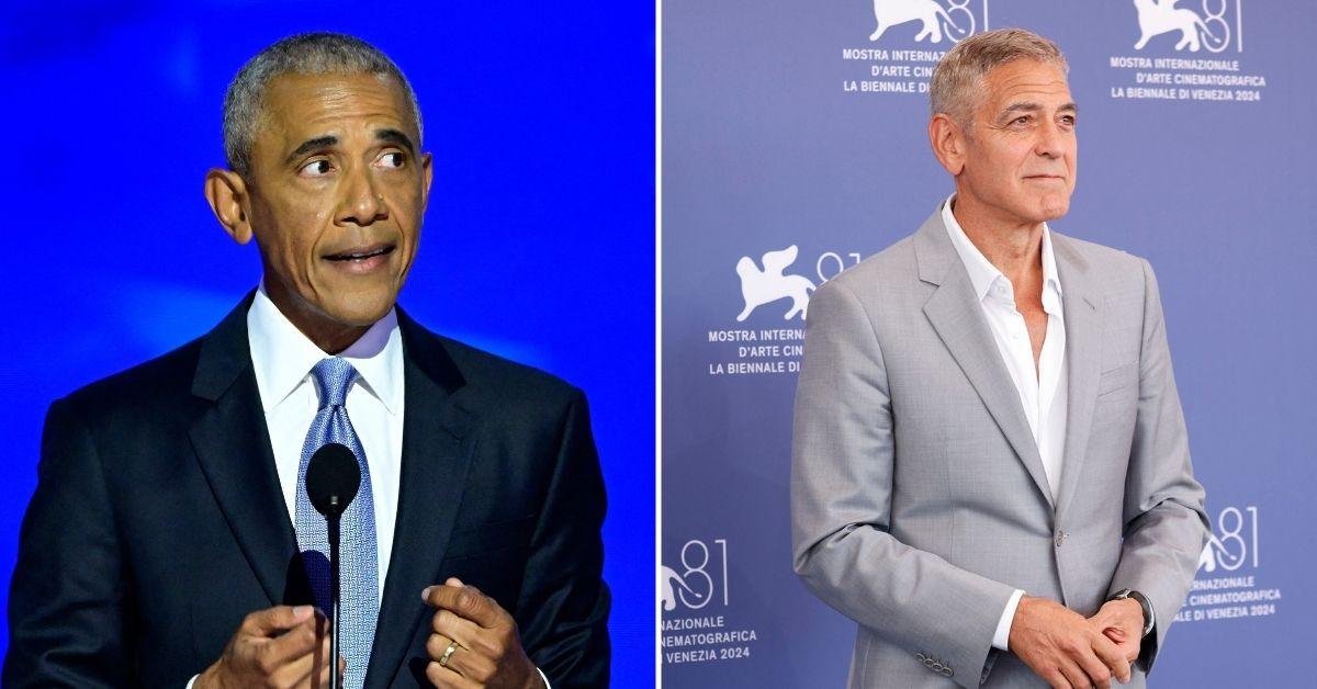 Composite photo of Barack Obama and George Clooney