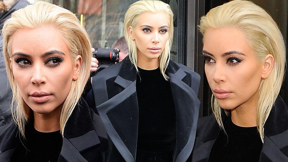 kim kardashian blonde hair