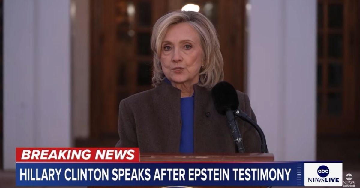 image of Hillary Clinton testified for six hours in an Epstein deposition.