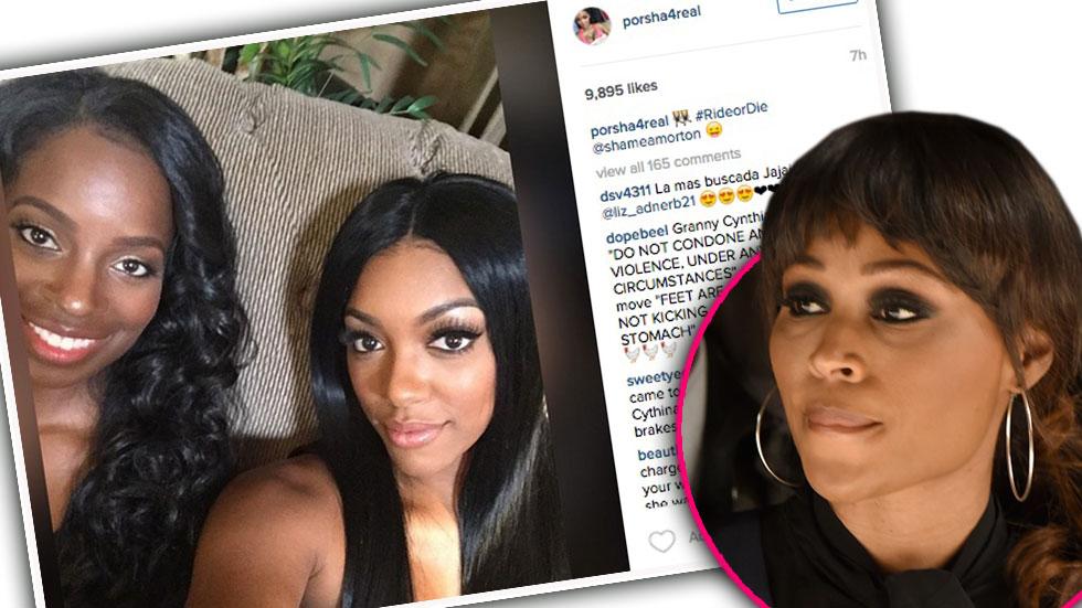 Porsha williams responds cynthia bailery fight