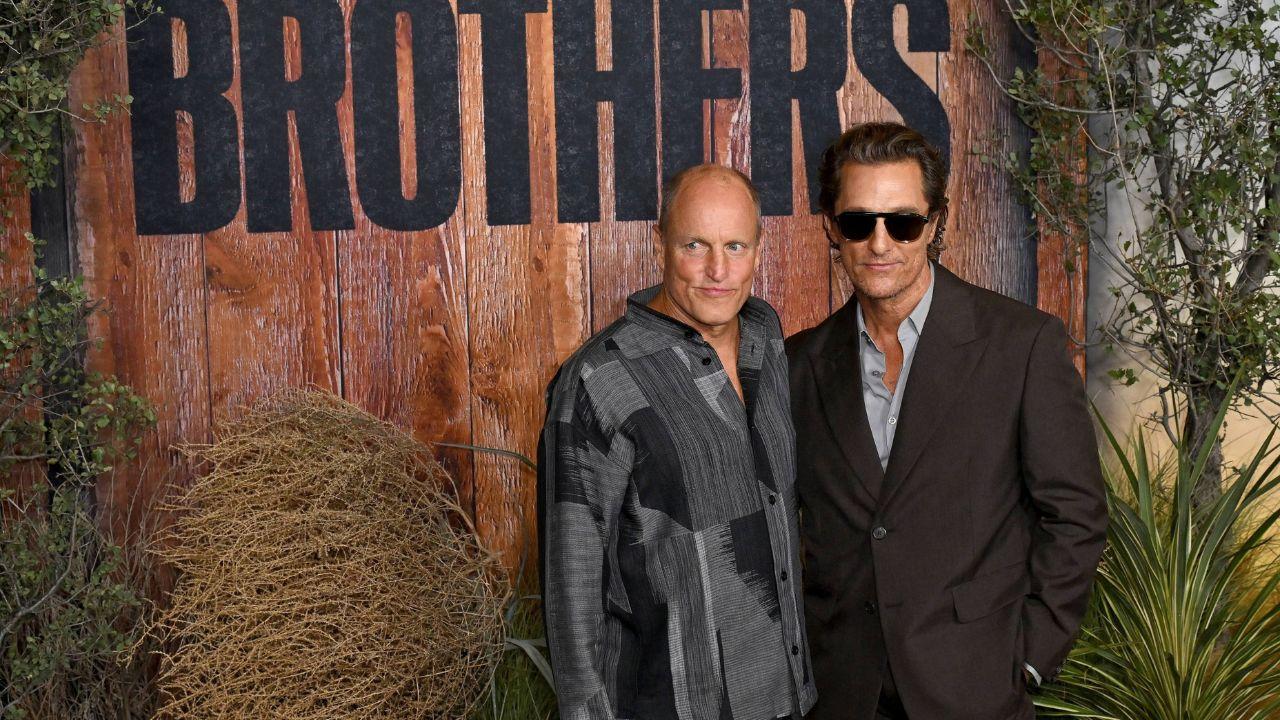 image of Matthew McConaughey's longtime friend Woody Harrelson joked that his costar would make a good governor.