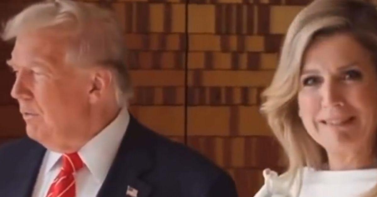 Screenshot of Donald Trump and Queen Maxima