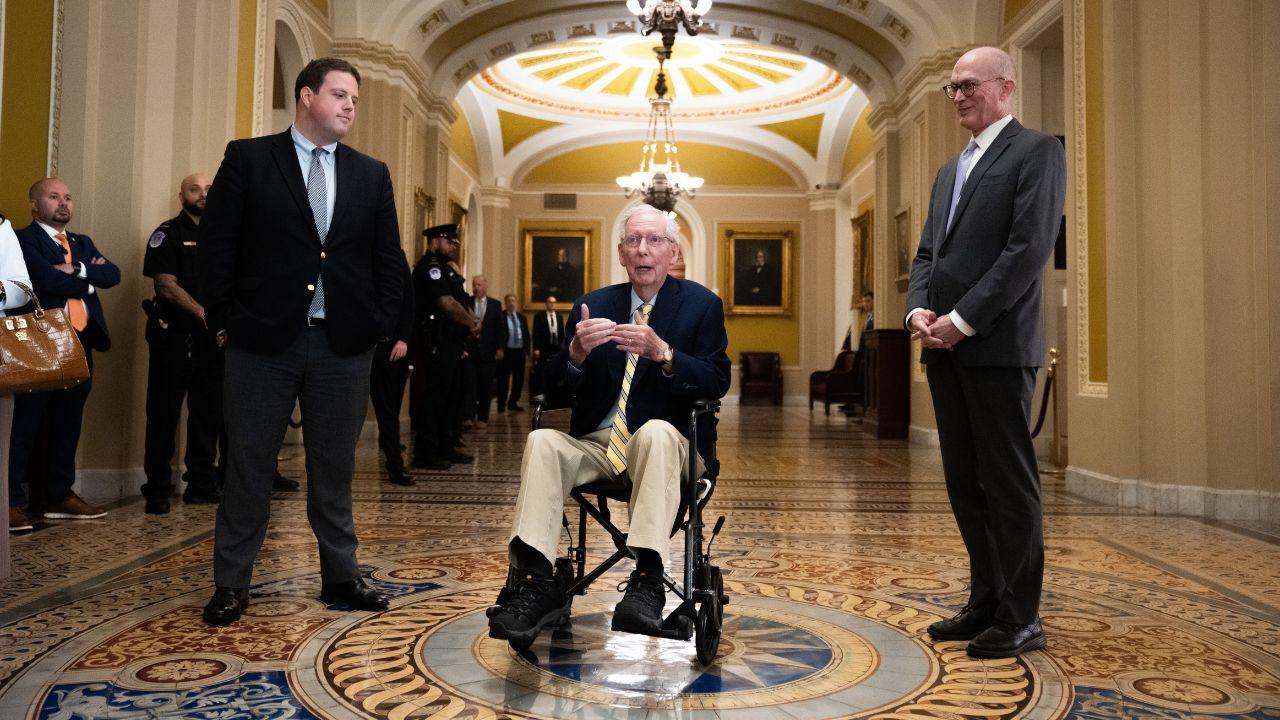 Image of Mitch McConnell last cast a Senate vote on June 11, days before his hospitalization.