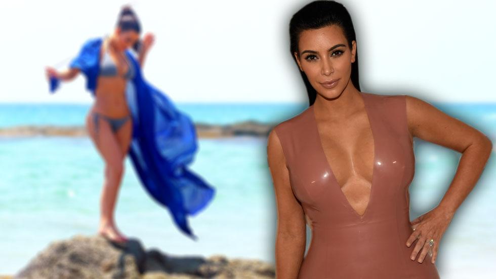 kim kardashian swim suit baby saint