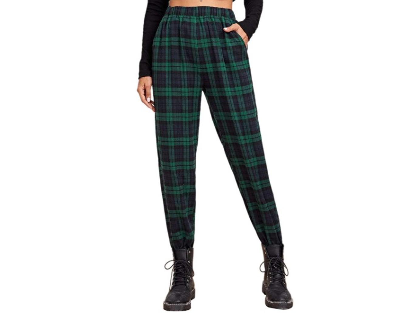 sarah jessica parker plaid trousers check out  similar