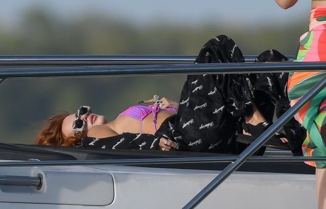 bella thorne photo shoot on yacht in miami