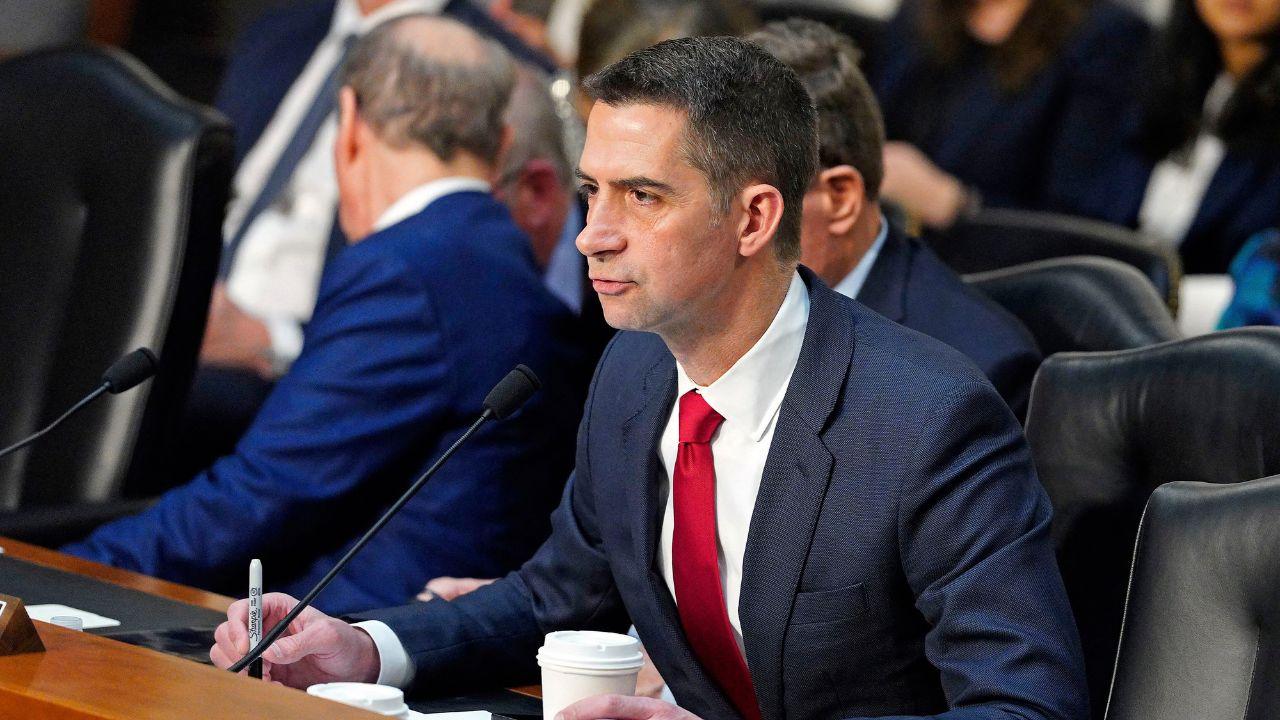 Image of Tom Cotton warned that permanent daylight saving time could leave Americans facing dark winter mornings.