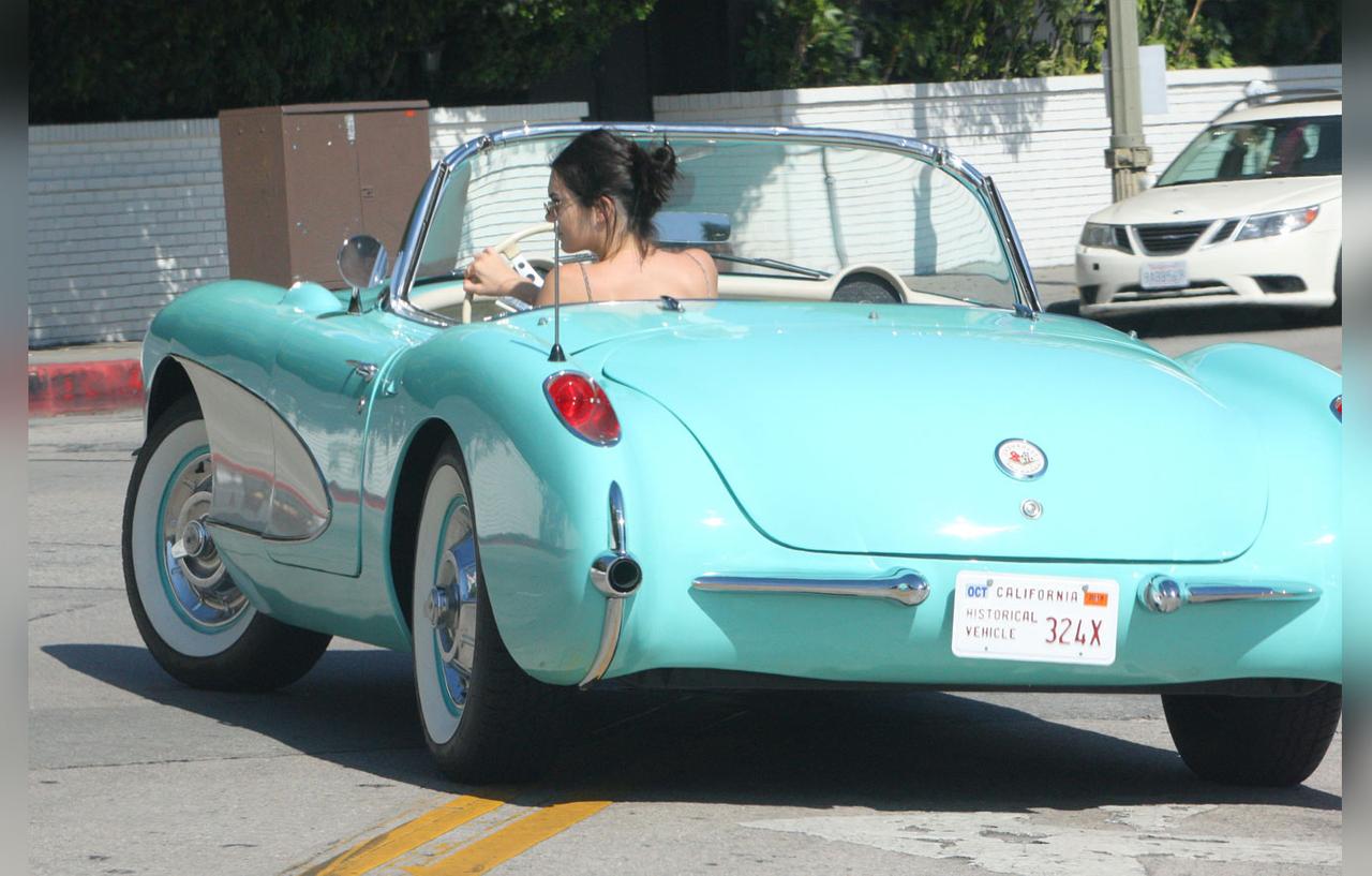 Kendall Jenner Takes A Spin In Her Vintage Corvette