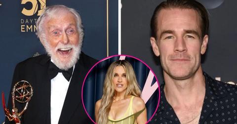 composite photo of dick van dyke, james van der beek and ashley roberts