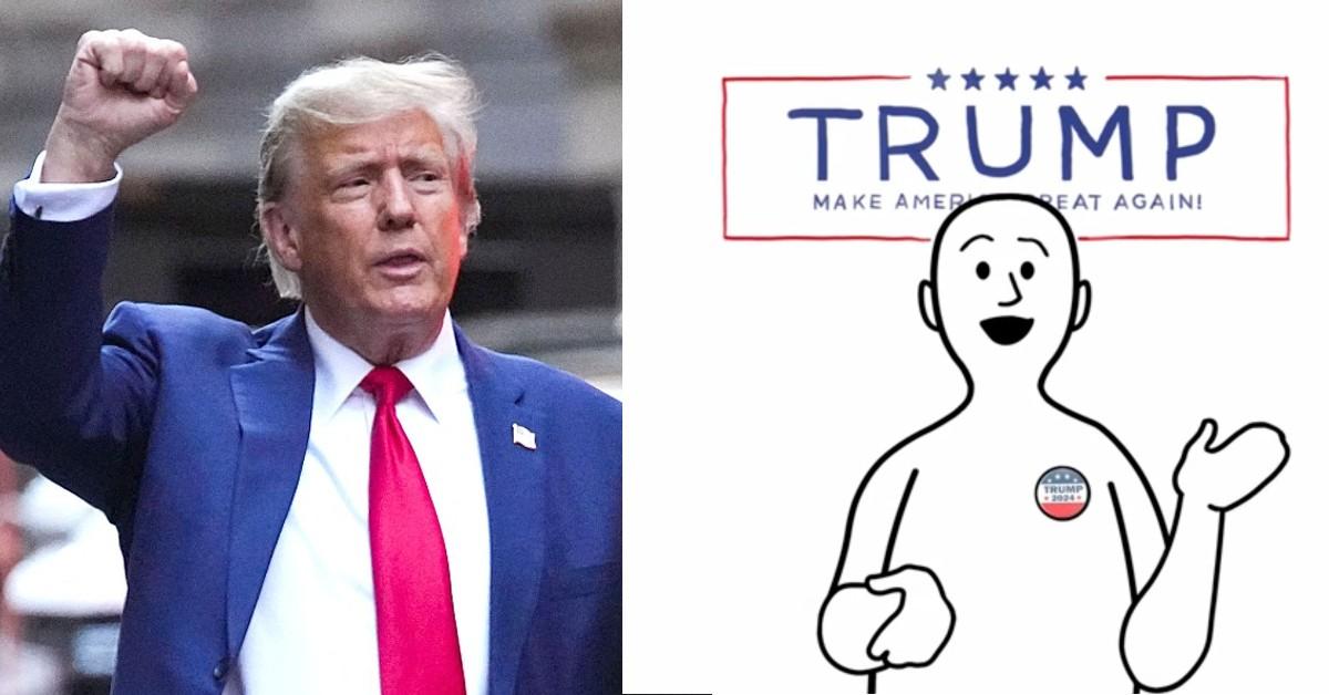 donald trump encourages supporters vote bizarre cartoon pp