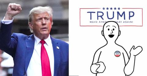 donald trump encourages supporters vote bizarre cartoon pp
