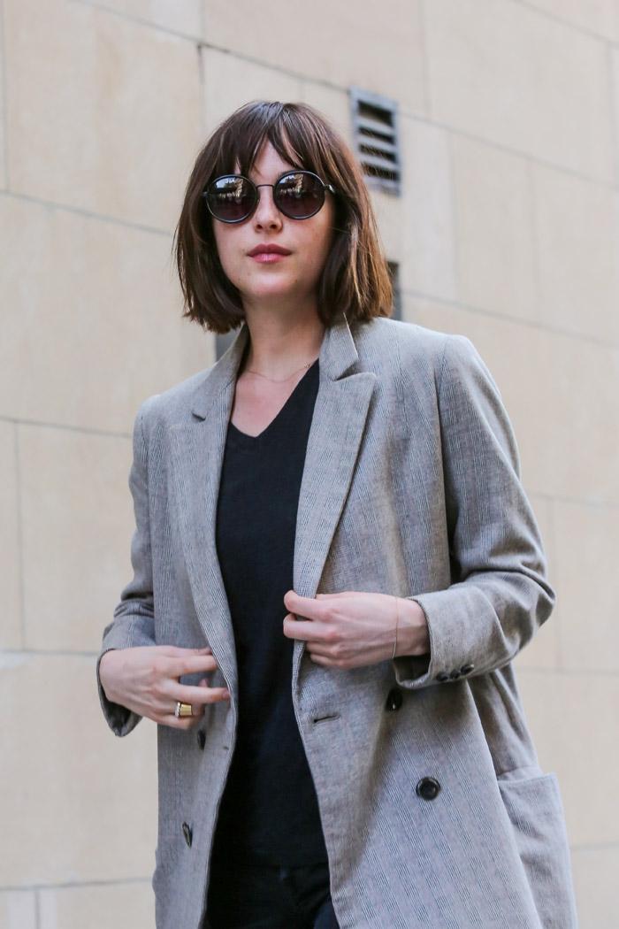 Dakota Johnson heads out of a spa with a new cropped &#8216;do