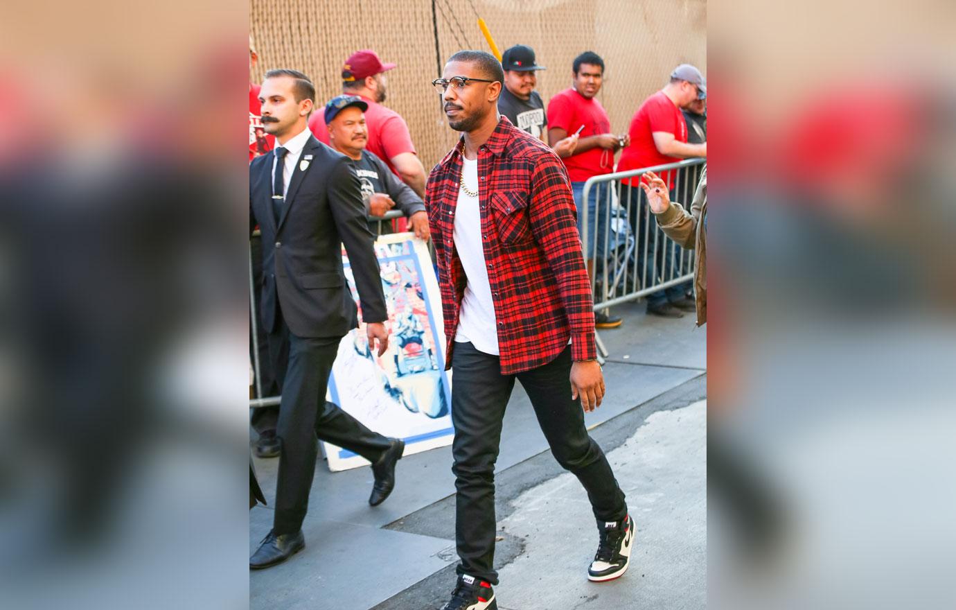 Michael B. Jordan Wore Loewe On Jimmy Kimmel Live!