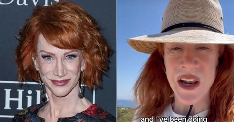 Two photos of Kathy Griffin