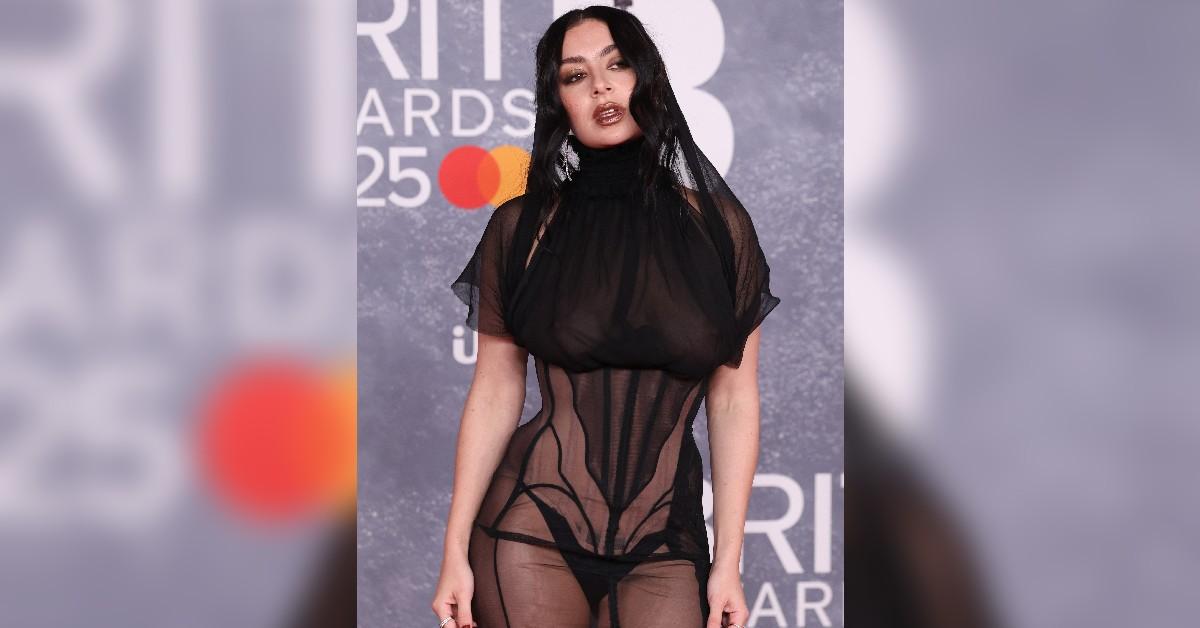 charli xcx claps back haters see through dress brit awards photos