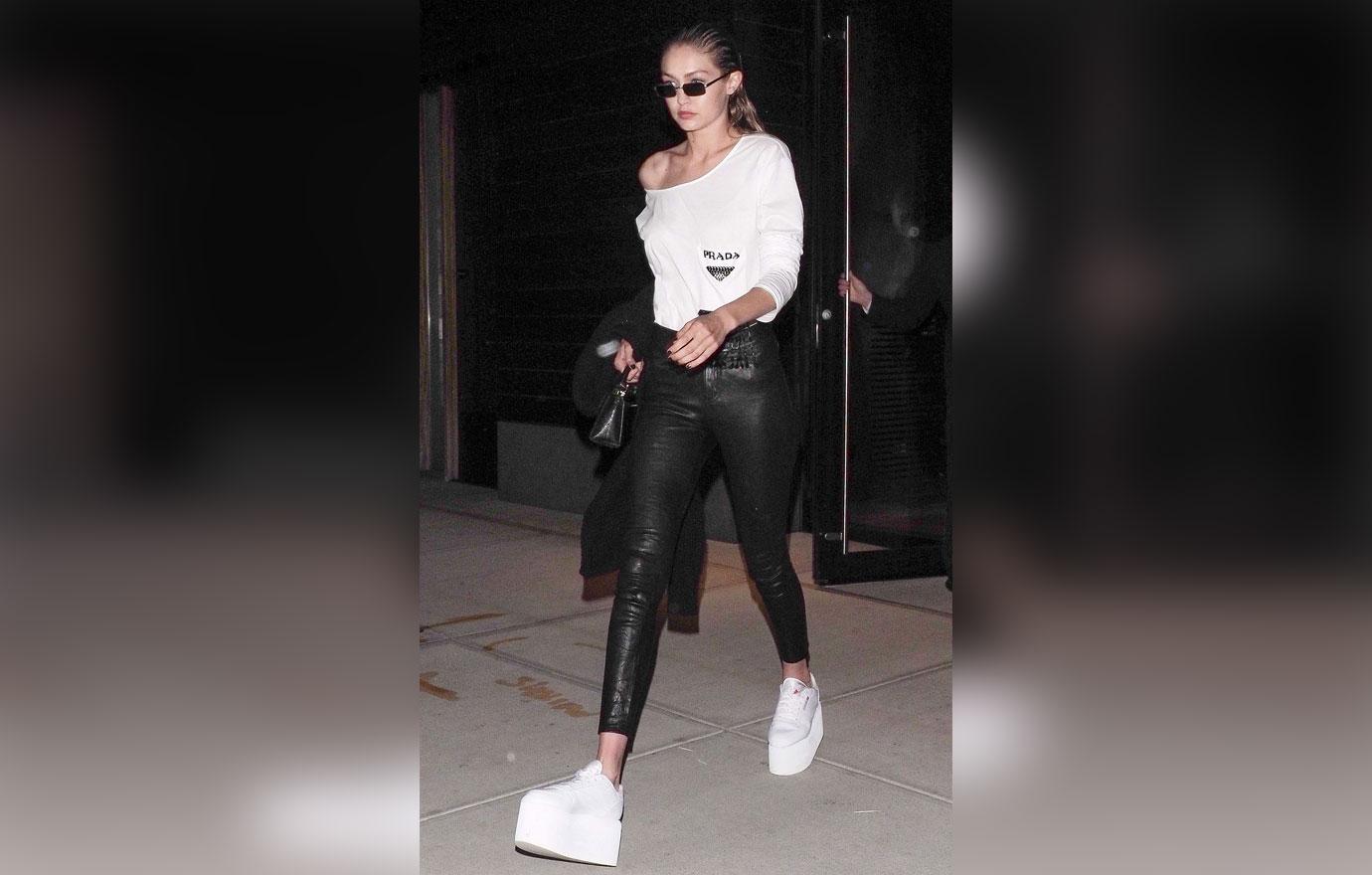 Gigi Hadid leaves her apartment in New York City