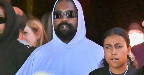 Photo of Kanye and North West.