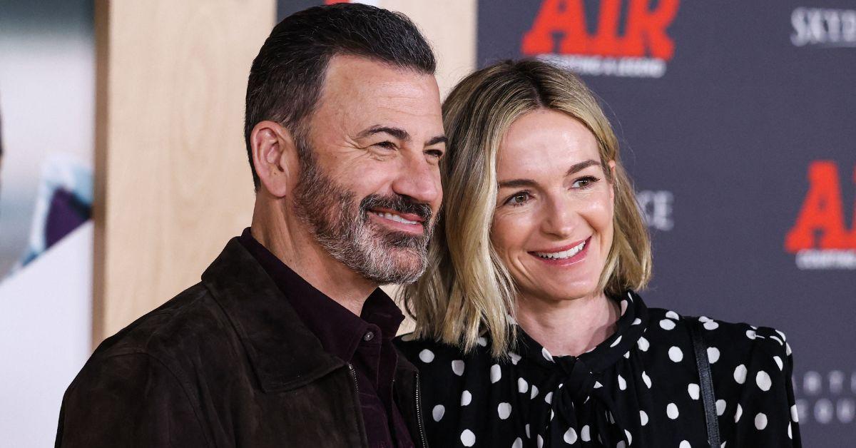 image of Jimmy Kimmel's wife shared that her family has faced threats because of political tensions.