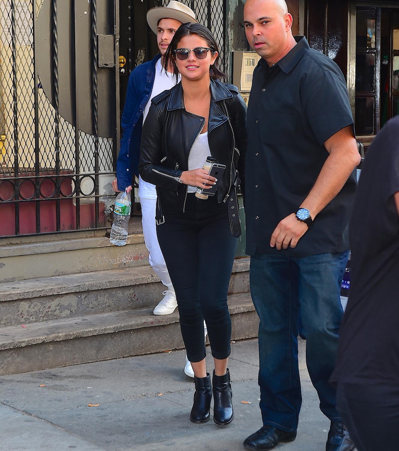 Selena Gomez takes selfies on her way to Hillsong Church in NYC