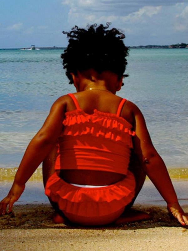 Blue ivy on the beach