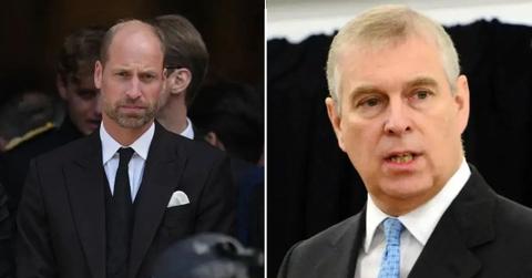 image split of Prince William and prince Andrew