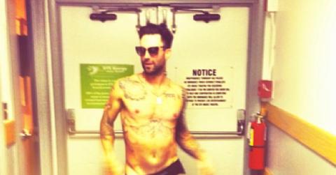 Adam levine in underwear behati prinsloo