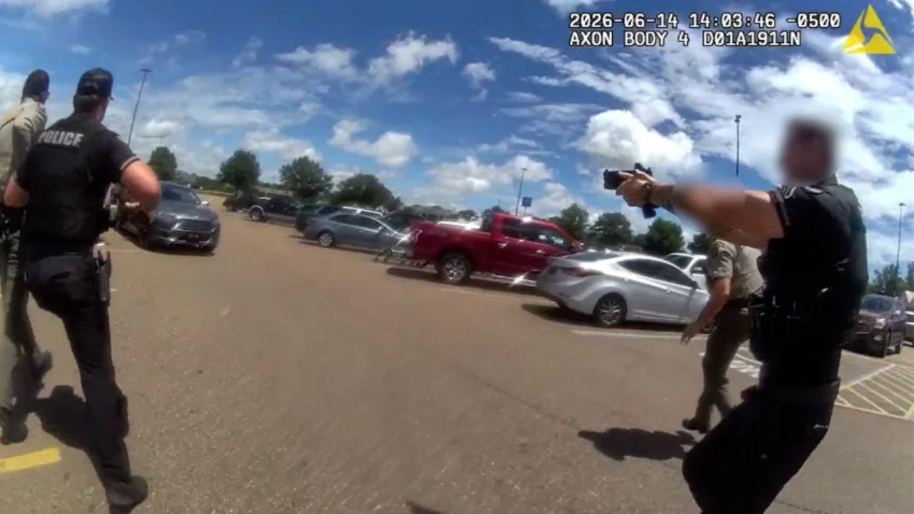 Bodycam footage of shooting