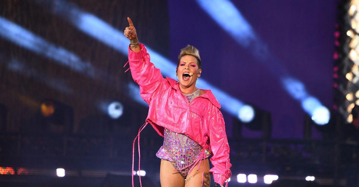 pink performed while on air