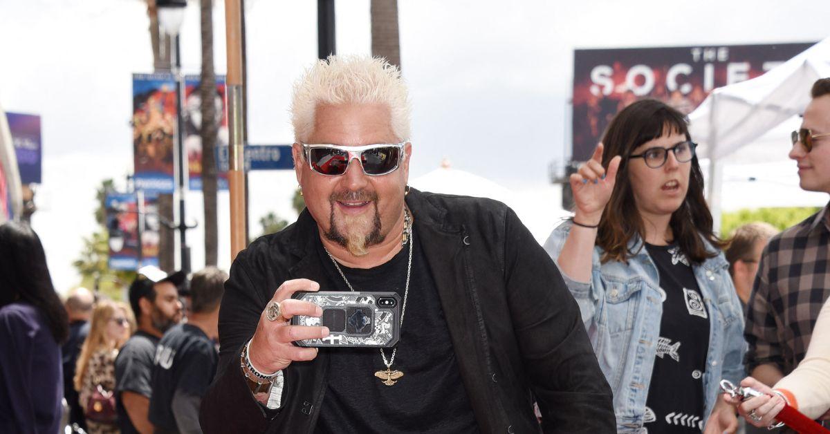 image of Guy Fieri suffered a fall during filming.