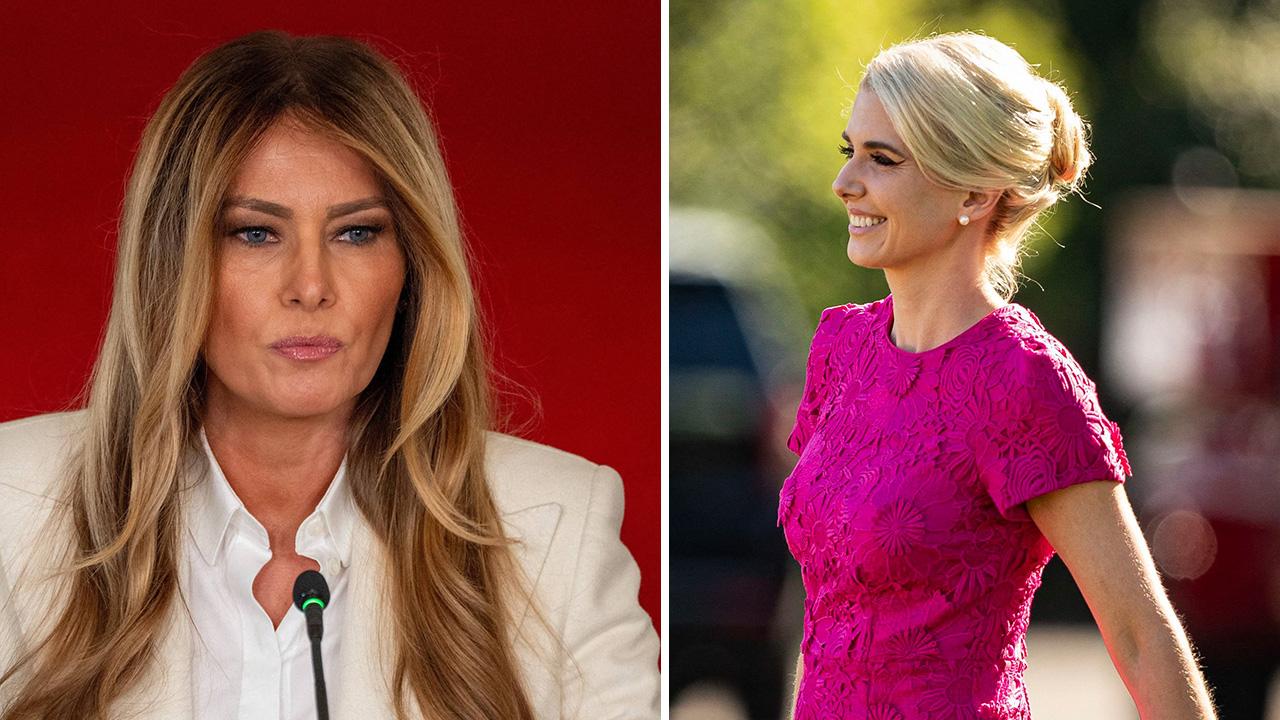 Image of Melania Trump and Natalie Harp were sitting in the same section with Donald Trump at the Freedom 250 Grand Prix.