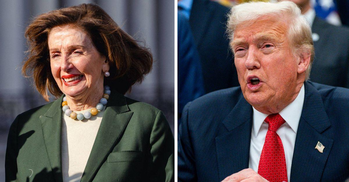 image of Donald Trump hit back at Nancy Pelosi's insult, dubbing her an 'evil woman' on November 6.