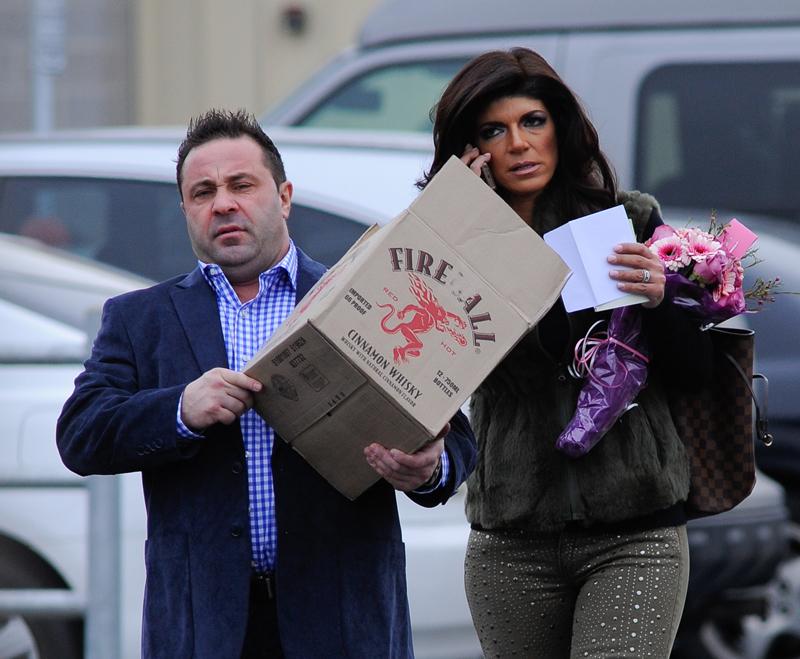 EXCLUSIVE: Teresa Giudice attends a bottle signing and wine tasting at Costco in New Jersey with husband Joe Giudice