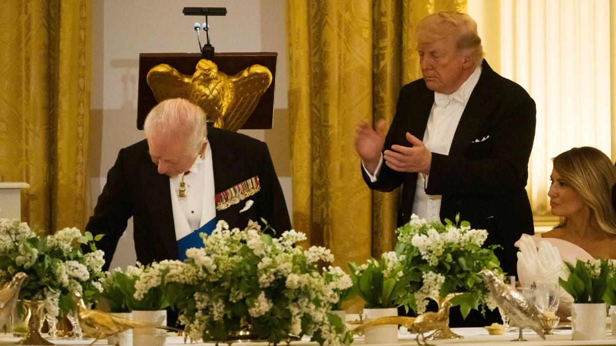 image of Donald Trump spent time with the King. 