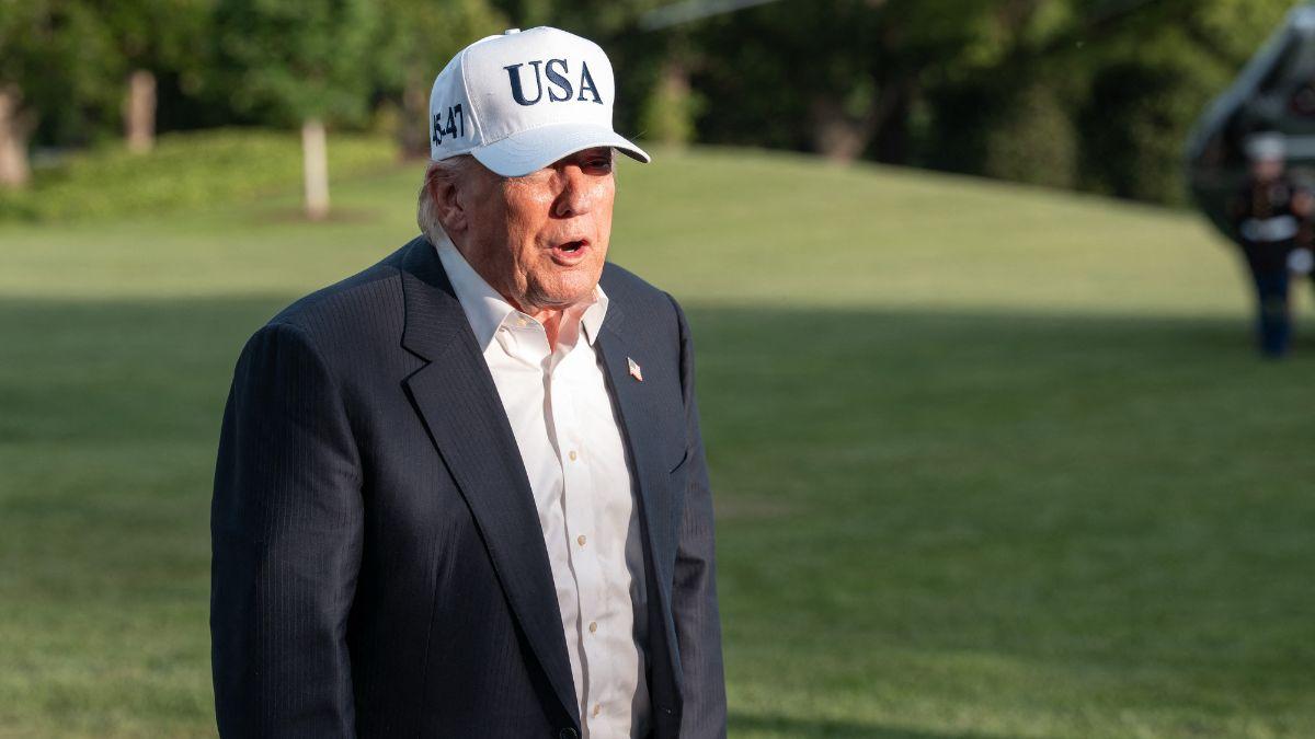 Image of President Donald Trump dismissed claims the shooting was staged.