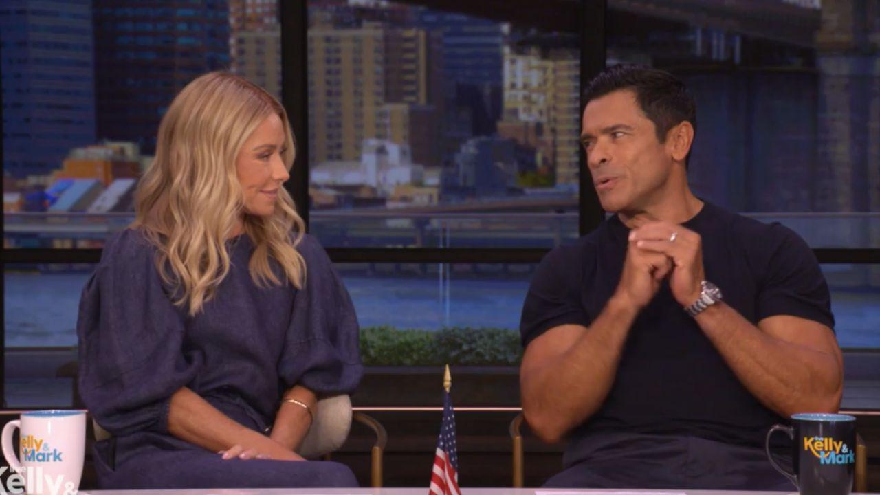 Image of Mark Consuelos claimed he and Kelly Ripa should campaign for their son. 