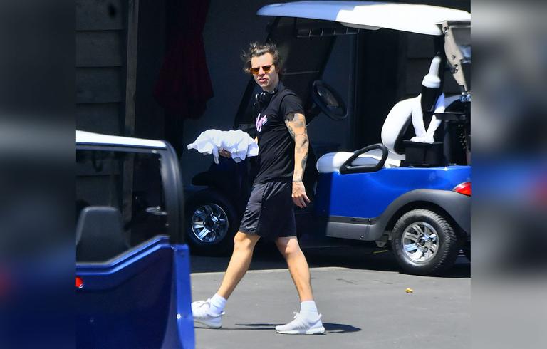 See Harry Styles Show Off His Biceps At A Golf Retreat
