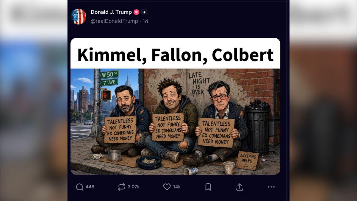 Image of The posts mocked journalists and late-night hosts.