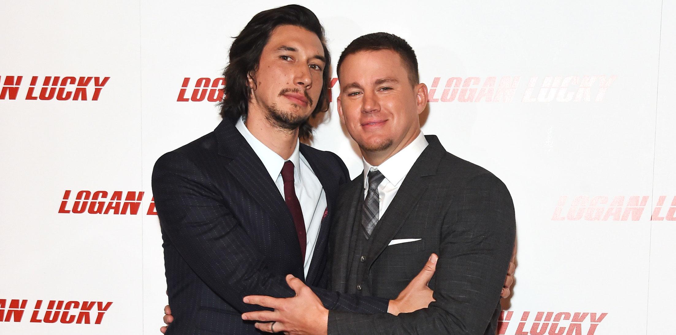 Channing Tatum Adam Driver Cuddle Logan Lucky Pics Long